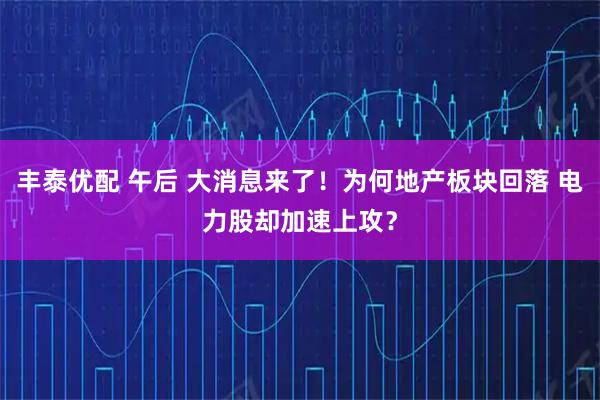 丰泰优配 午后 大消息来了！为何地产板块回落 电力股却加速上攻？
