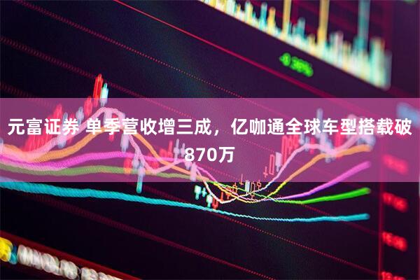 元富证券 单季营收增三成，亿咖通全球车型搭载破870万